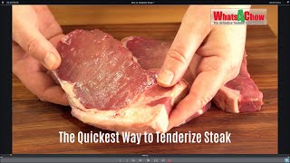 The Quickest Way to Tenderize Steak  How to Tenderize Steak with a Meat Mallet [upl. by Rolat]