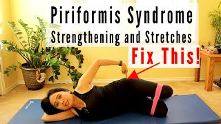 8 Best Piriformis Syndrome Strengthening and Stretches Program with Elastic Band [upl. by Fey]