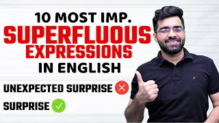 10 Most Important Superfluous Expressions in English  Tarun Grover [upl. by Kamila]