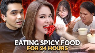 SPICY FOOD FOR 24 HOURS CHALLENGE  IVANA ALAWI [upl. by Naujid396]