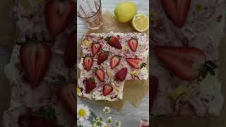 Strawberry Lemonade Swirl Snack Cake shorts [upl. by Boyes]