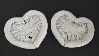 Heart Towel folding  Easy towel folding  Towel folding design [upl. by Atnad]