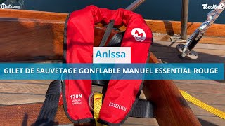 Test client  Gilet de sauvetage gonflable OrangeMarine manuel Essential rouge  Nautigamescom [upl. by Dadirac]