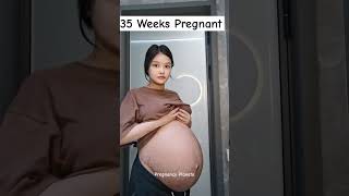 Recording 35 weeks pregnancyrecord baby👶🏻 pregnantbelly [upl. by Aney]