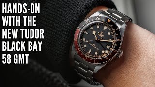 The New TUDOR Black Bay 58 GMT Is Here HandsOn at Watches amp Wonders [upl. by Ecinahs]