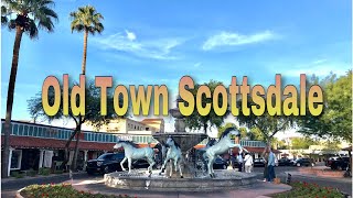 4K 🇺🇸 OOLD TOWN SCOTTSDALE  Downtown Scottsdale amp A Driverless Car  Arizona  Narrated Tour [upl. by Batchelor]