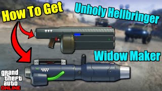 How To get The Widow Maker amp Unholy Hellbringer Alien Guns in GTA 5 Online [upl. by Xed]