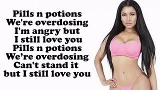 Nicki Minaj Pills N Potions Lyrics On Screen HD [upl. by Dusty133]