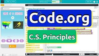 Codeorg Lesson 34A Lists Practice  Tutorial with Answers  Unit 6 CS Principles [upl. by Calen]