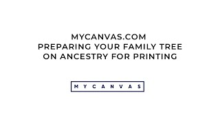 Preparing Your Family Tree Data on Ancestry for Printing  MyCanvas [upl. by Ardnassac]