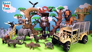 Animal Planet Zoo Animals Transporter Toy Playset For Kids  Learn Animal Names [upl. by Arbua]