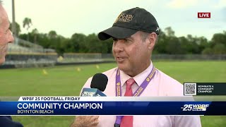 Football Friday Community Champion Boynton Beach High Schools Robert Baker [upl. by Aikit]