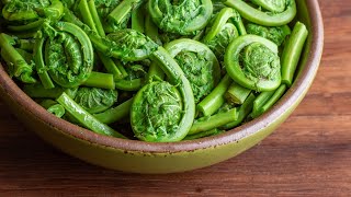 How to Cook Fiddlehead Ferns Blanching [upl. by Boeke697]