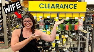 WIFE Picks CLEARANCE Lures Fishing Challenge She Picked WHAT [upl. by Anhej391]