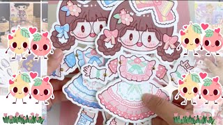 3D JOINT PAPER PRINCESS CAN MOVE MANUALLY diy handmade sticker mochi [upl. by Hannahc537]