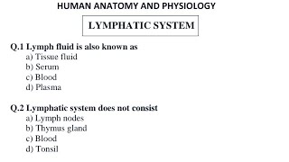 Lymphatic system anatomy and physiology PHARMACIST exam MCQ aiims nurse pharma lymphatic node [upl. by Jedthus132]