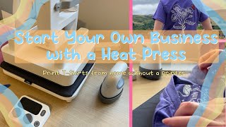 Heat Press for beginners Start your own tshirt printing business on a budget [upl. by Euqinay]