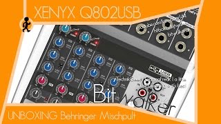 Behringer XENYX Q802 USB Mischpult UNBOXING GER [upl. by Akere288]