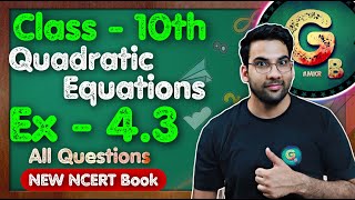 Class  10th Ex 43 Q1 to Q6 Quadratic Equations  New NCERT  CBSE  Green Board [upl. by Safire625]