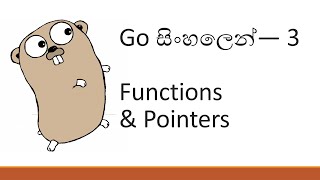 Go සිංහලෙන් — 3 — Functions amp Pointers Introduction to Go in Sinhala  Part 3 [upl. by Desi]