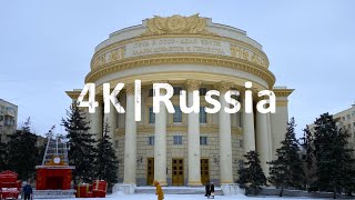 4K ❄️ Walking in the center of a Russian city Life in Russia  Прогулка по городу России Волгоград [upl. by Lairea321]