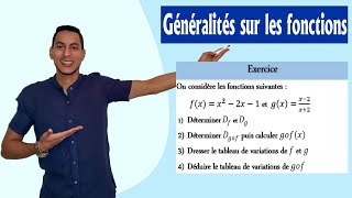 généralités sur les fonctions 1bac exercice composé de 2 fonction  parabole hyperbole  variation [upl. by Benny573]