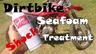 Dirtbike Seafoam Shock Treatment FAIL [upl. by Araiek]