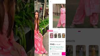 Anushka Sen Same Dress On Meeshoshorts meesho viral anushkasen fashion trending party [upl. by Noreh]