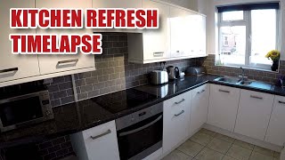 Changing Drawer amp Cupboard Fronts on a Kitchen Timelapse [upl. by Azer]