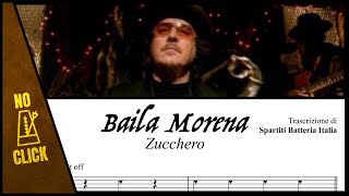 Baila Morena  Zucchero drumless  spartito PDF NO CLICK [upl. by Norbel]