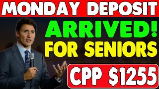 CPP 1255 Increased Payment Deposit Has Come On Monday Announced By CRA For Seniors [upl. by Annuaerb]