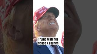 Donald Trump Watches Space X Launch🚀 president donaldtrump election shorts spacex politics [upl. by Nylitsirk]