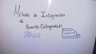 Integración con el MÉTODO de HERMITEOSTROGRASDKI II Trabajo de Unive rsidad [upl. by Attelrac]