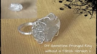 How to Make a Pronged Ring Without a Torch Version 2 by Denise Mathew [upl. by Reifel]