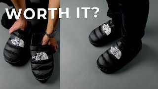 Perfect Slippers for the TRASH The North Face Nuptse Mules [upl. by Zennas]