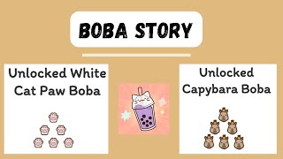 Boba Story Game 2 New Recipes  white cat paw boba amp capybara Boba [upl. by Lenoel]