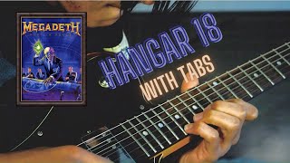 Hangar 18  Megadeth  1st Guitar Solo Cover  TAB [upl. by Johiah]