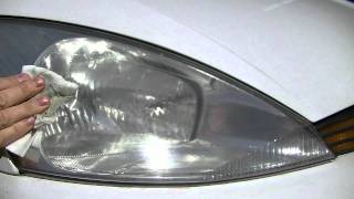 How To Polish Hazy Plastic Car Headlights Cheap [upl. by Dorehs]