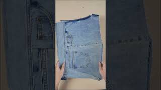 REMAKE OLD JEANS TO BAG sewing diy handmade upcycling [upl. by Ssidnac]