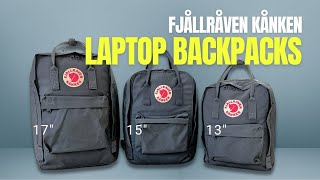 ALL THREE Fjällräven Kanken Laptop Backpacks  Size Comparison [upl. by Ajup]