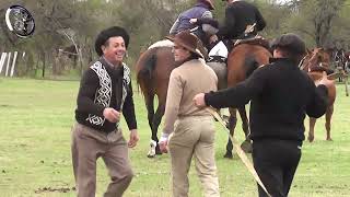 Jineteada de petisos en Grupa por jovenes jinetes en Cabaña La Tunera Julio 23 Entre Rios [upl. by Devine248]