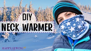 How to Sew Neck Warmer  Neck Gaiter  Tutorial  DIY [upl. by Elletnahc370]