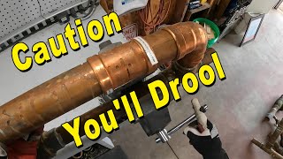 Scrapping Huge Copper Pipe amp Big Brass Valves  What Did It Weigh [upl. by Airyk]