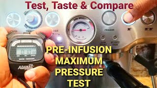 Maximum PreInfusion quotPressure TESTquot  on Breville Barista Express [upl. by Eema]