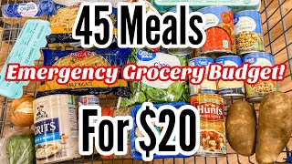 45 MEALS FOR 20  EMERGENCY GROCERY BUDGET MEAL PLAN IDEAS  JULIA PACHECO [upl. by Winou]