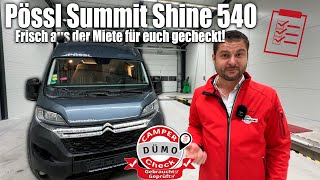 Frisch aus der Miete Pössl Summit Shine 540 im Dümo CamperCheck [upl. by Noam]