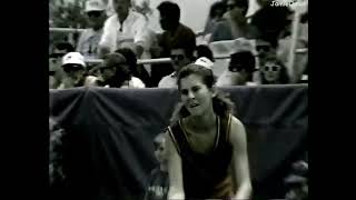 Monica Seles vs Chris Evert 1989 Houston Final Highlights [upl. by Nhojleahcim]