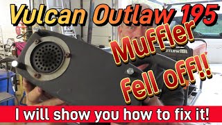 Vulcan Outlaw 195 WelderGenerator muffler repair [upl. by Alecia]