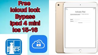 Free Bypass iCloud Lock on iPad mini 4 ios 1582 [upl. by Ola]