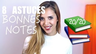 8 astuces BONNES NOTES  comment réussir ses études [upl. by Modestia670]